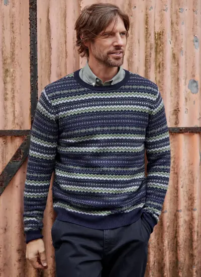Mens Fairisle Crew Neck 